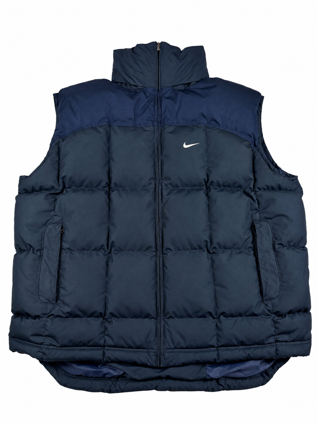 Chaleco acolchado Nike vintage años 2000 "Azul marino/Azul" (XXL)