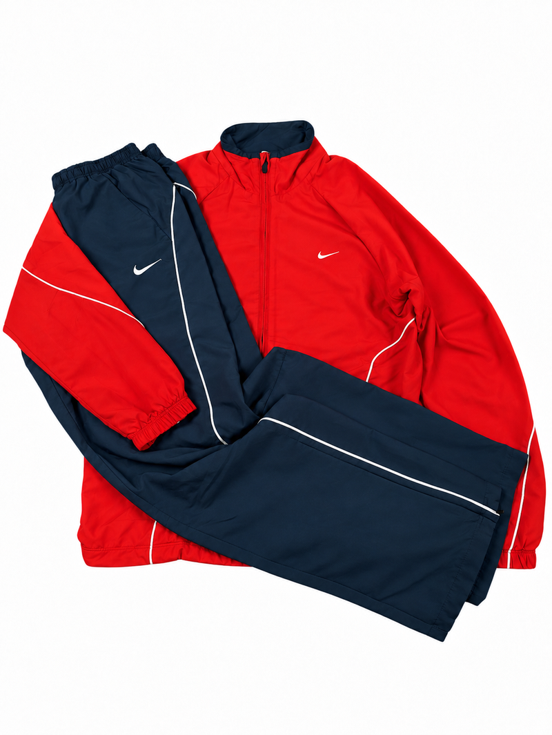 Chándal Nike Vintage Y2K 2000s "Rojo/Azul marino/Blanco" (M)