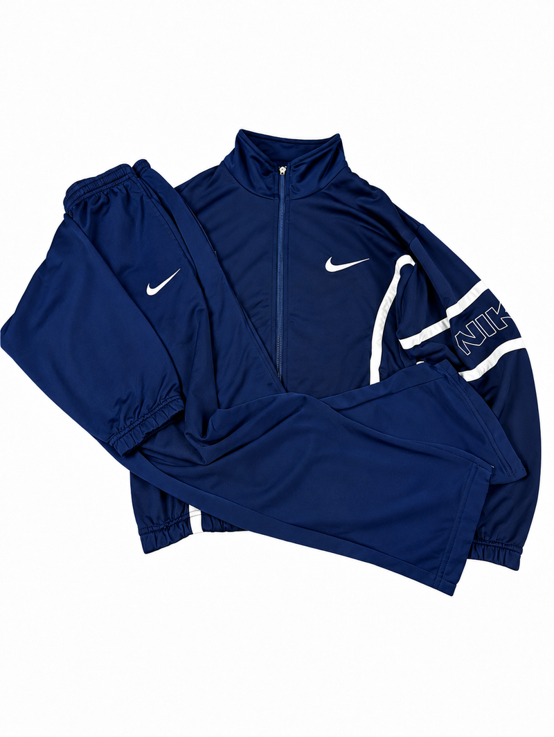 Chándal Nike Vintage Y2K 2000s "Azul marino/Blanco" (XS)