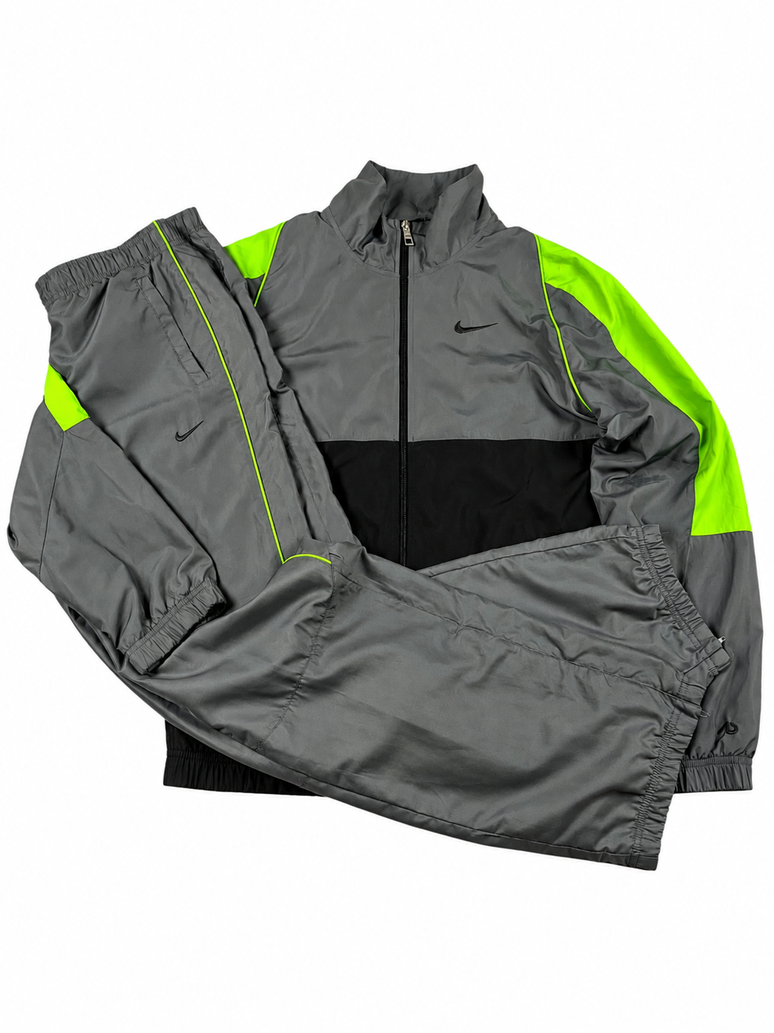 Nike Tracksuit Vintage 2000s "Gray/Green" (S)