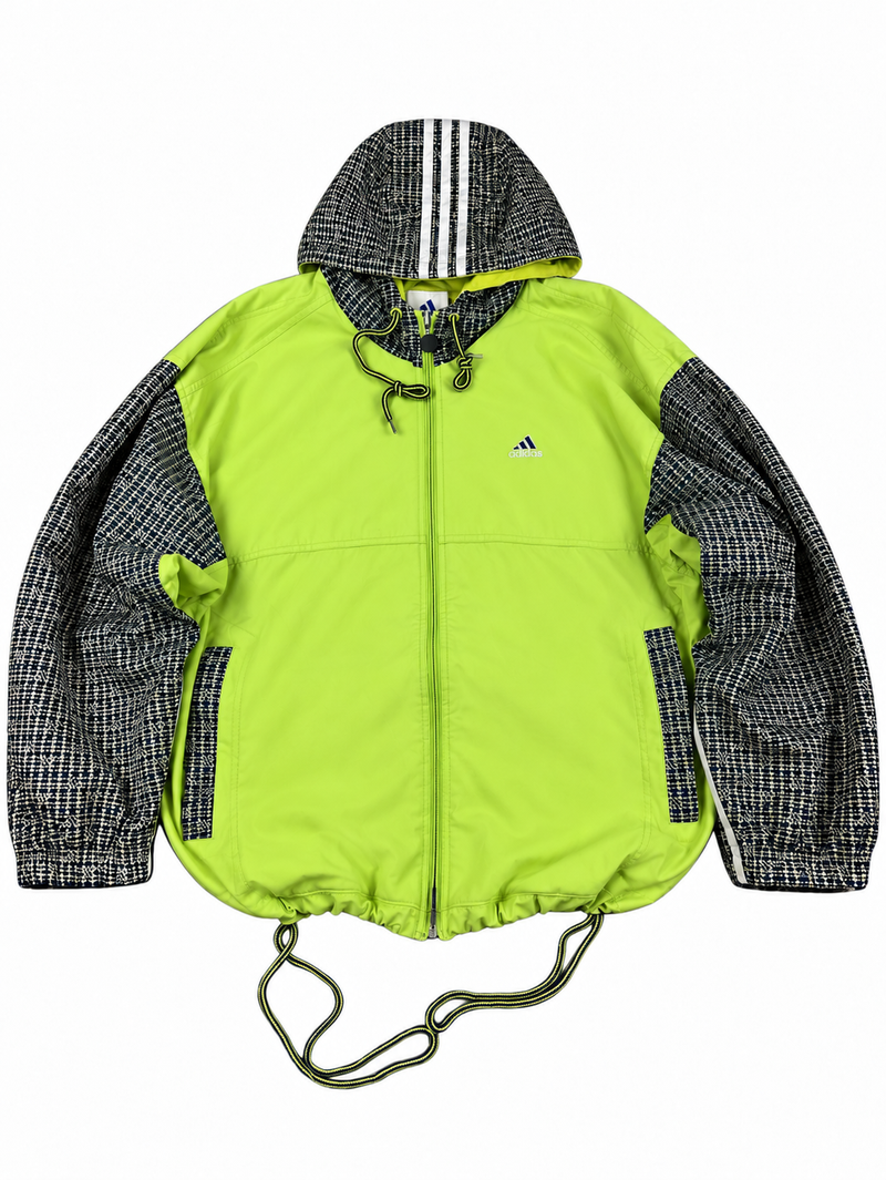 Adidas Padded Track Jacket Vintage Y2K "Green/Grey" (M)