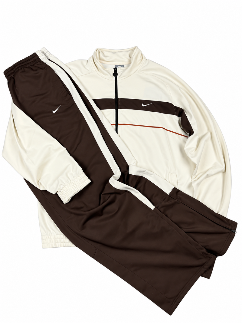 Chándal Nike Vintage Y2K 2000s "Marrón/Beige" (M)