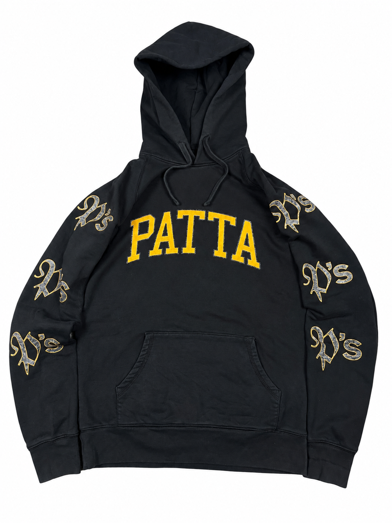 Sweat à capuche Patta vintage des années 2000 "Noir/Orange" (M)