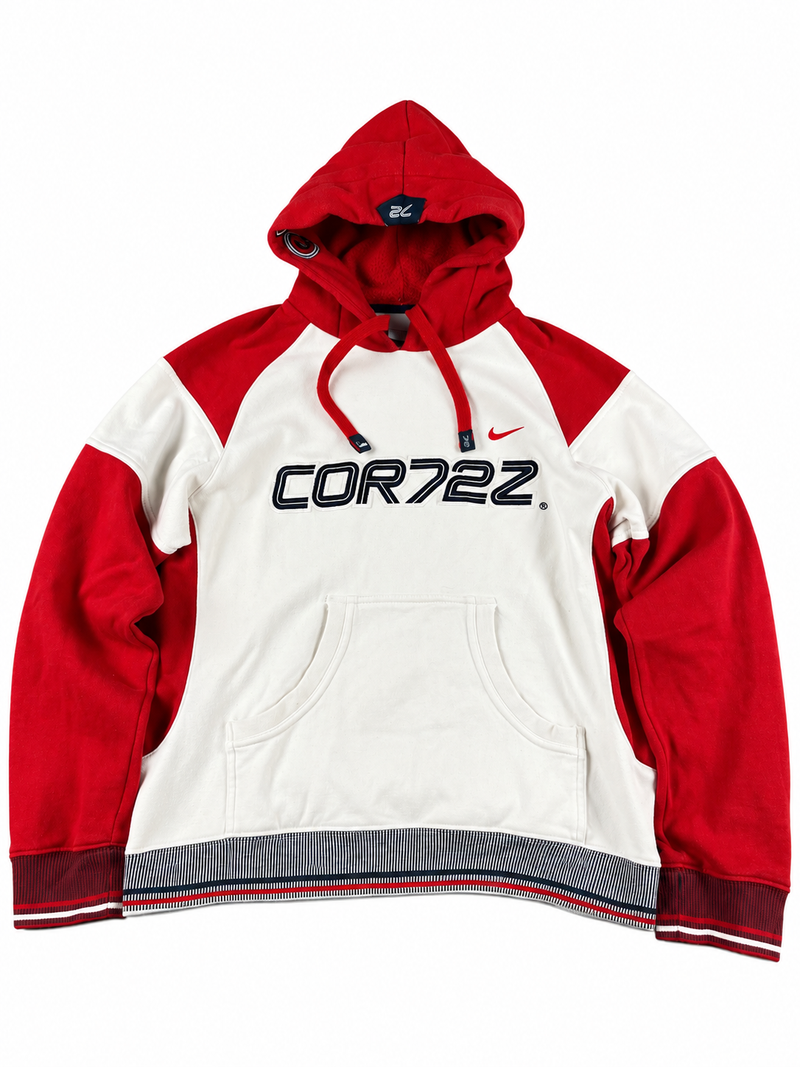 Sweat à capuche Nike Cortez 72 vintage années 2000 « Blanc/Rouge » (S)