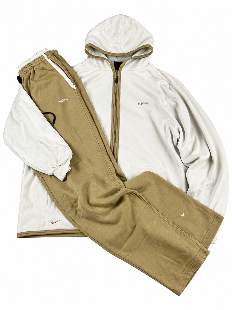 Chándal Nike Vintage Y2K 2000s "Blanco/Beige" (XL)