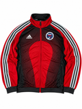 Sweat à capuche/zippé Adidas x FR Haguenau vintage années 2000 "Noir/Rouge" (M)