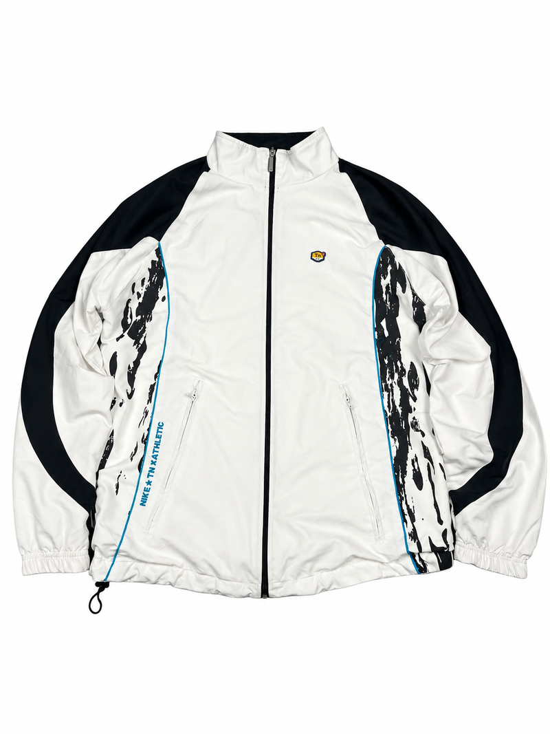 Veste de survêtement Nike TN vintage des années 2000 "Blanc/Noir" (L)