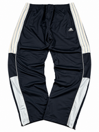 Pantalon de survêtement Adidas 3 bandes vintage années 2000 « Marine/Bleu » (XL)
