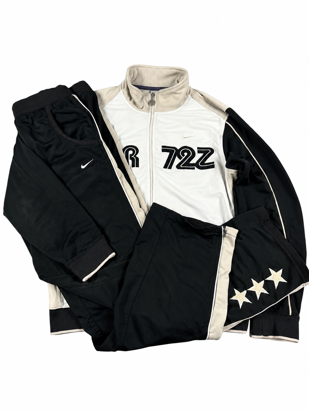 Nike Tracksuit Vintage 2000s "White/Black/Beig" (M)