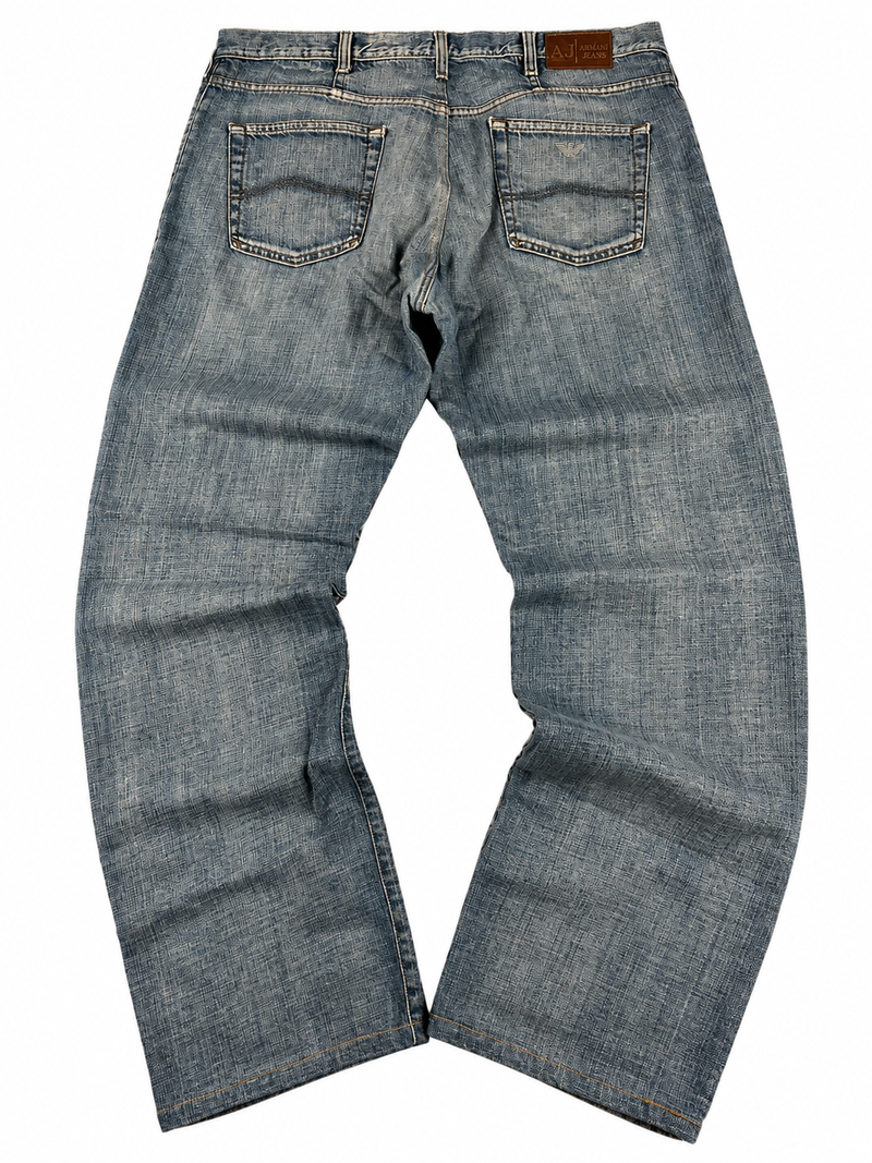Bolso de mezclilla Armani Jeans estilo Y2K Baggy Streetwear (L)
