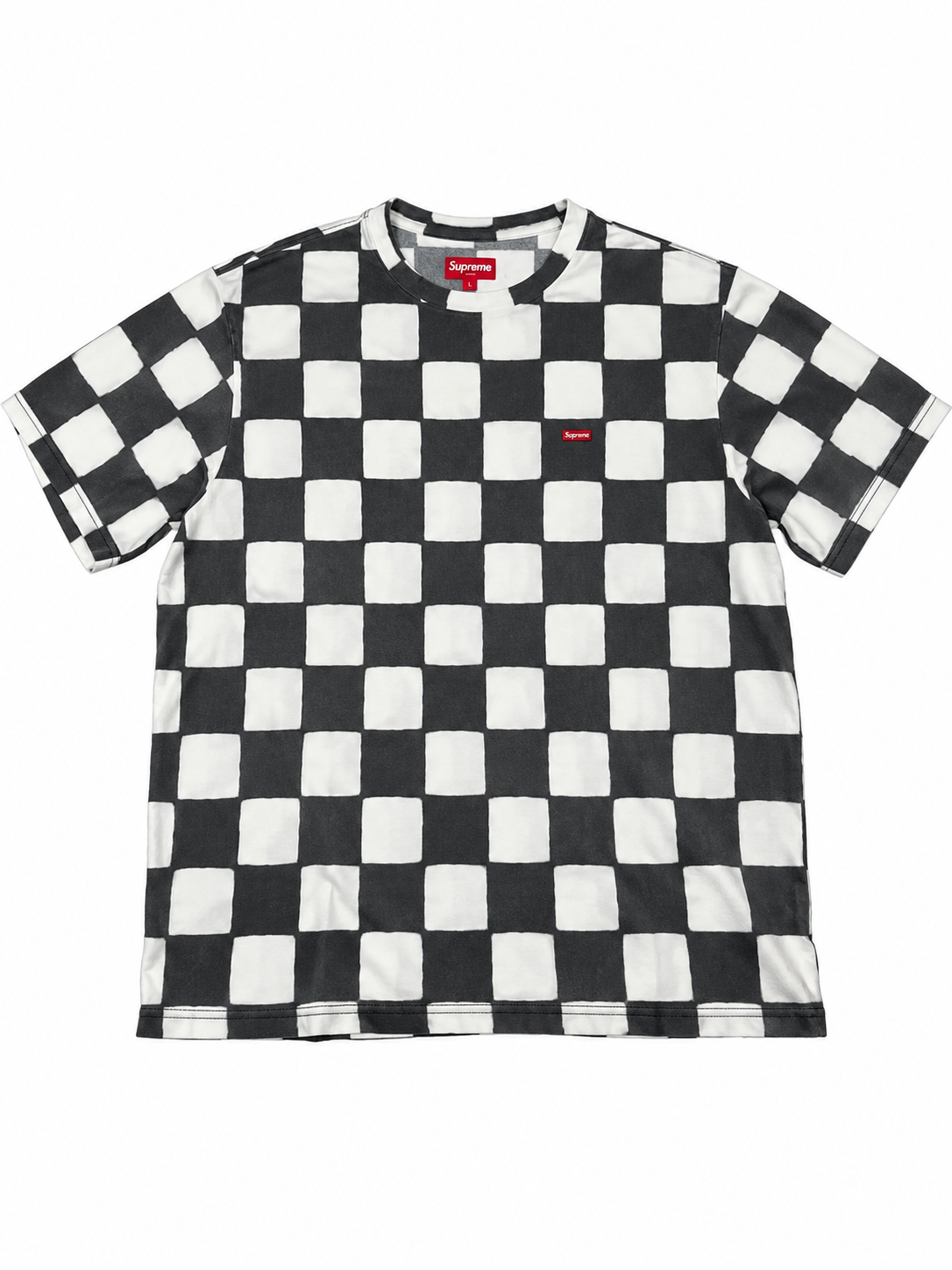Supreme Small Box Tee Checkerboard SS20 2020 – Camiseta Vintage Negra y Blanca (M)