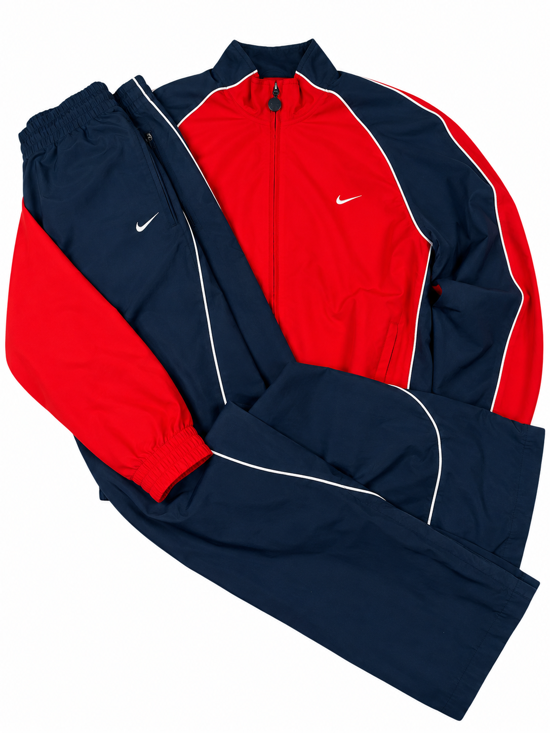 Nike Tracksuit Vintage 2000s "Navy/Red" (S)