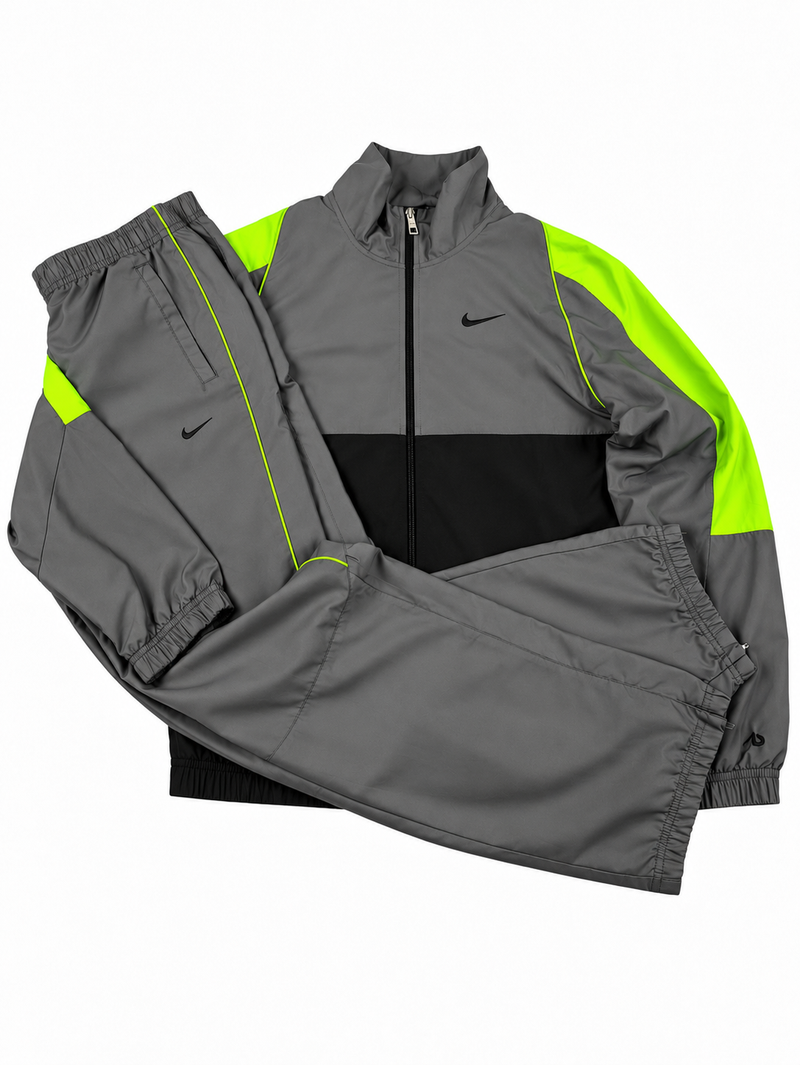 Chándal Nike Vintage Y2K 2000s "Gris/Verde" (S)