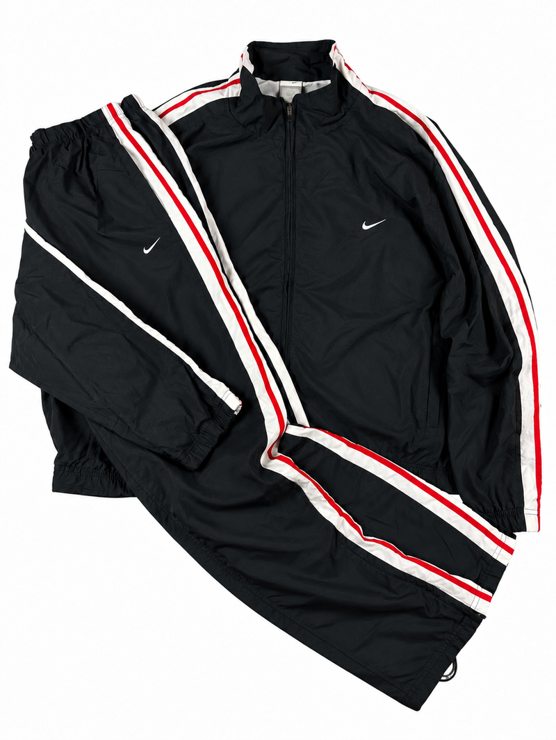 Chándal Nike Vintage Y2K Años 2000 "Negro/Blanco/Rojo" (XL)