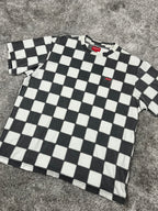 Supreme Small Box Tee Checkerboard SS20 2020 – Camiseta Vintage Negra y Blanca (M)