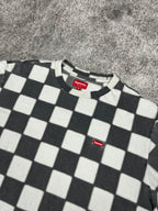 Supreme Small Box Tee Checkerboard SS20 2020 – Camiseta Vintage Negra y Blanca (M)