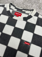 Supreme Small Box Tee Checkerboard SS20 2020 – Camiseta Vintage Negra y Blanca (M)