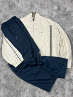 Survêtement Nike vintage années 2000 "Beige/Marine" (XL)