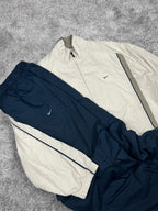 Survêtement Nike vintage années 2000 "Beige/Marine" (XL)