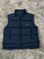 Chaleco acolchado Nike vintage años 2000 "Azul marino" (L)