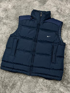 Chaleco acolchado Nike vintage años 2000 "Azul marino" (L)