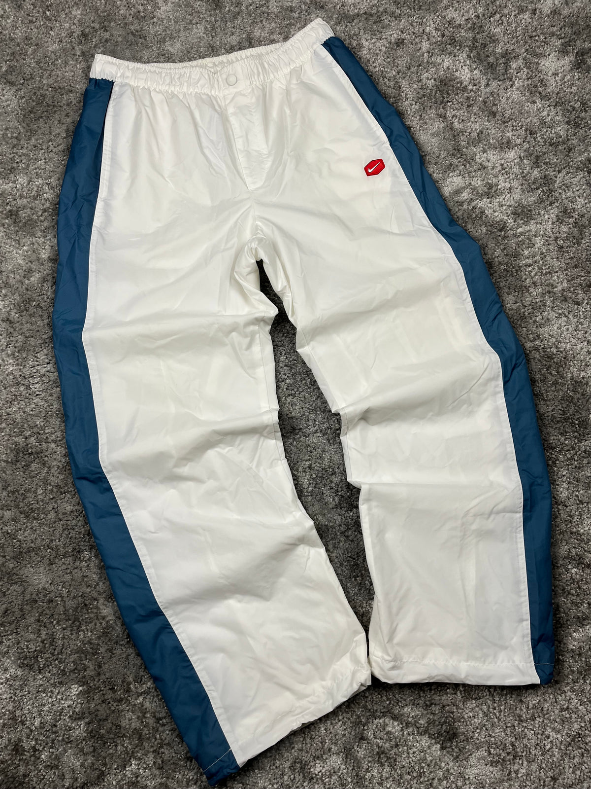 Nike Trackpant Rare Vintage 2000s "White/Blue" (L)