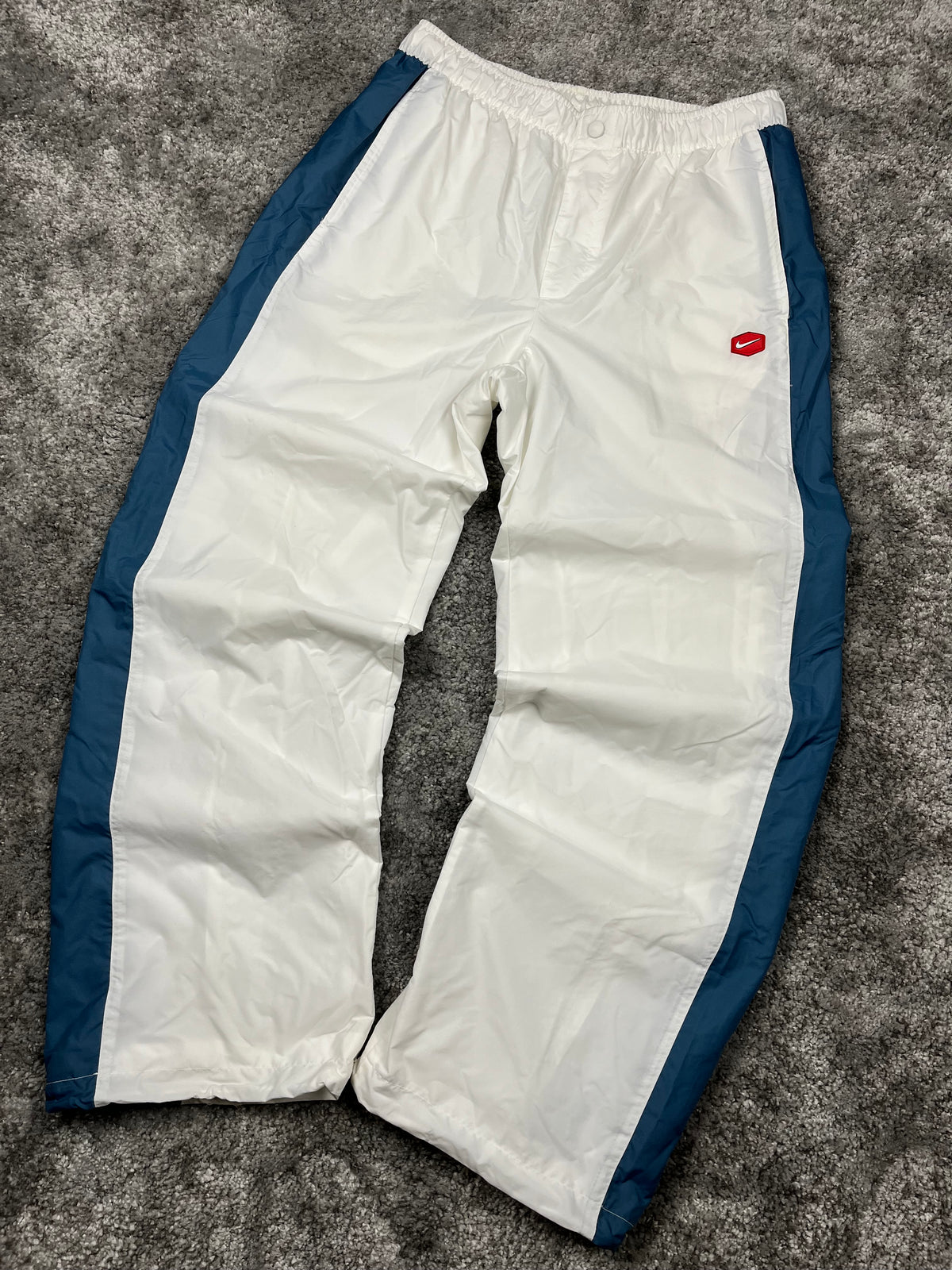 Nike Trackpant Rare Vintage 2000s "White/Blue" (L)