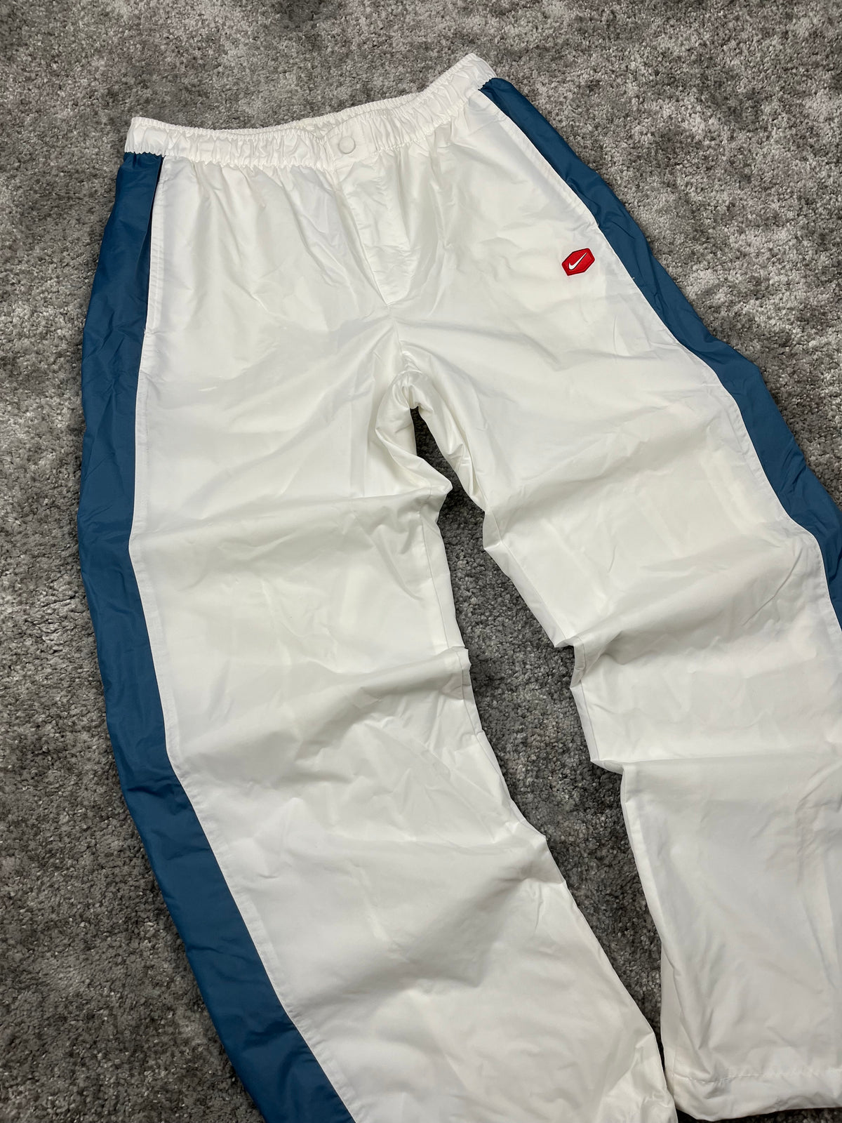 Nike Trackpant Rare Vintage 2000s "White/Blue" (L)
