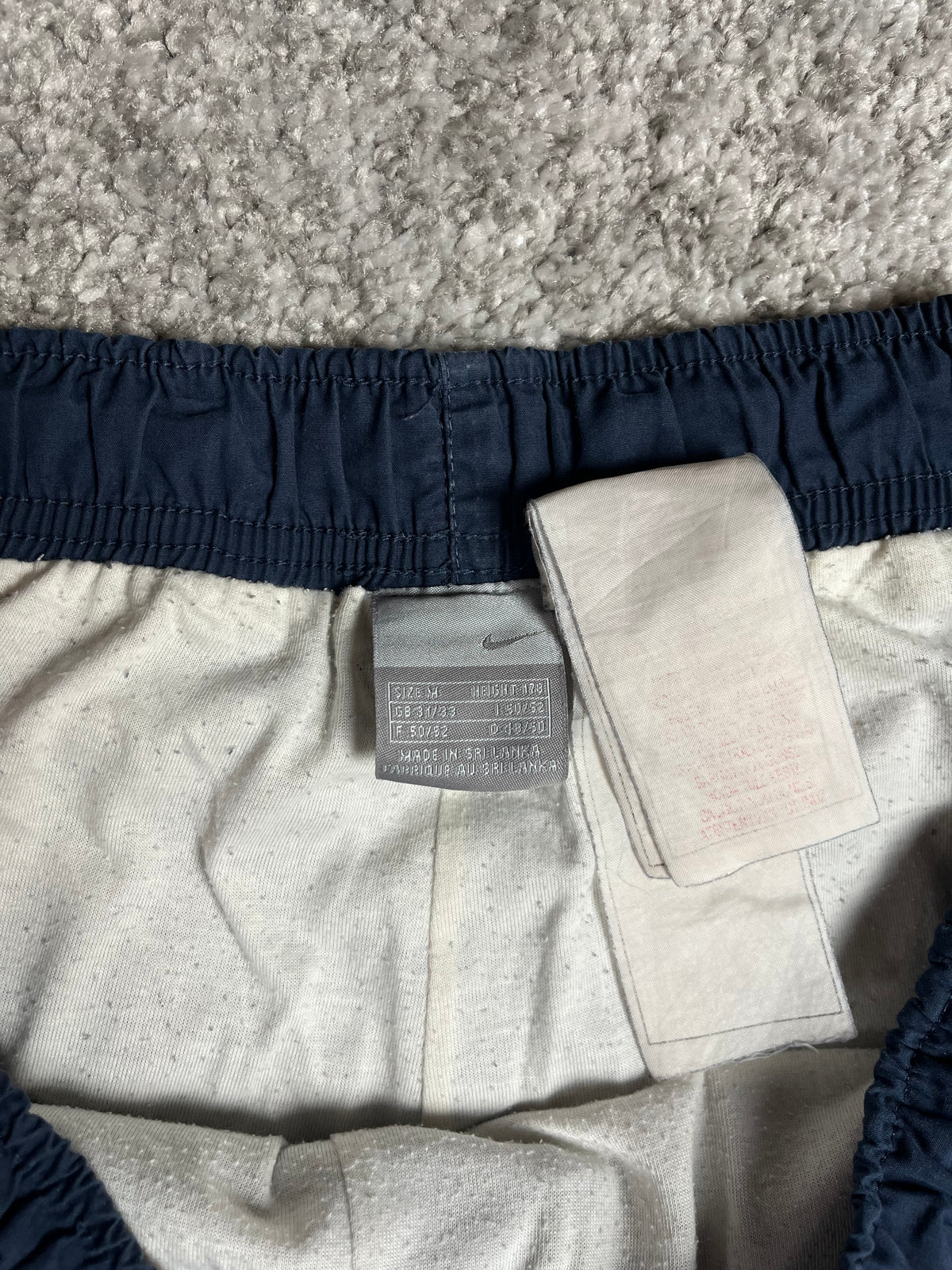 Pantalon de survêtement Nike vintage années 2000 "Bleu marine/Blanc" (M)