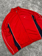 Veste de survêtement Nike vintage années 2000 "Rouge/Bleu marine/Blanc" (M)