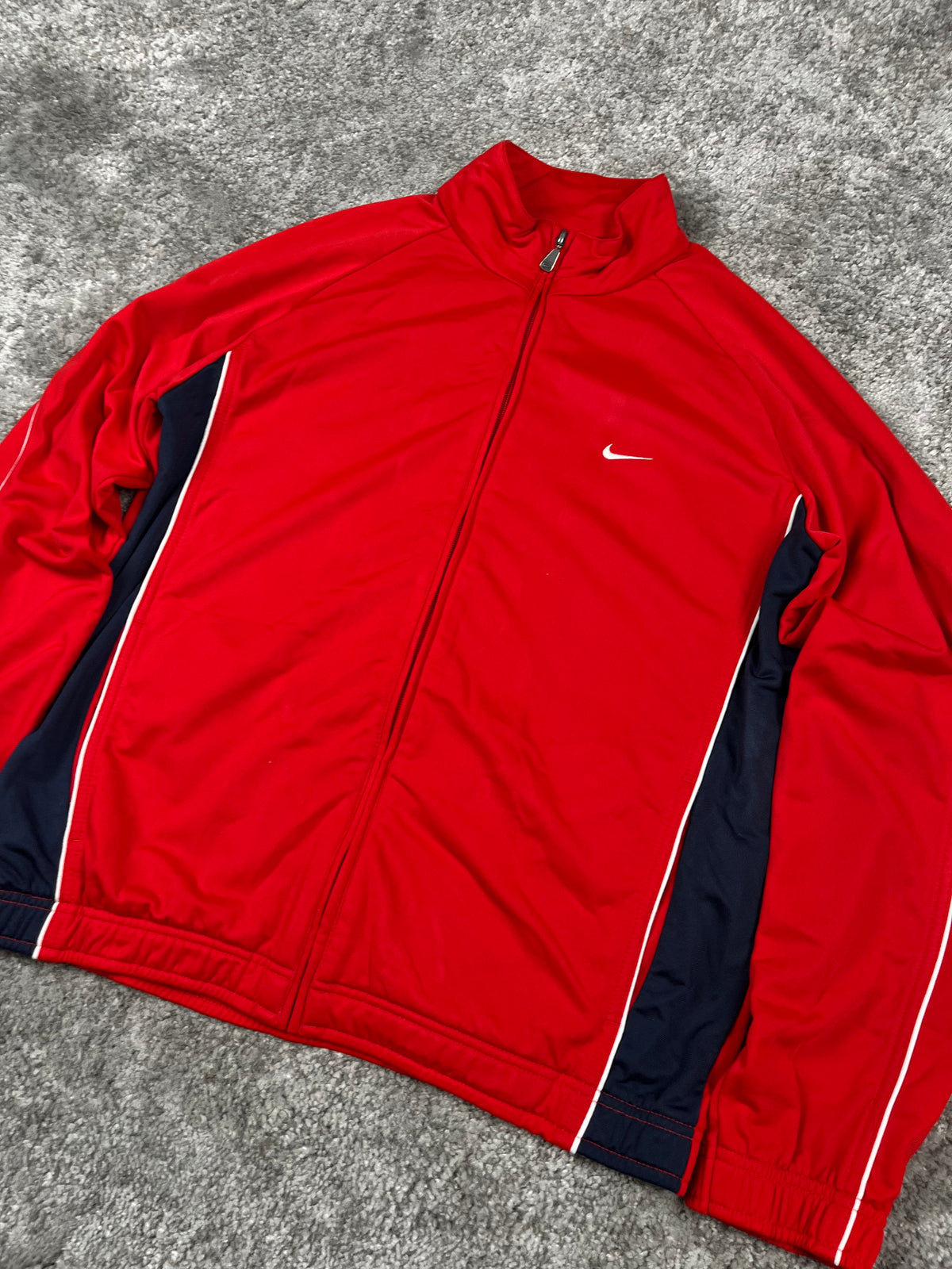 Veste de survêtement Nike vintage années 2000 "Rouge/Bleu marine/Blanc" (M)