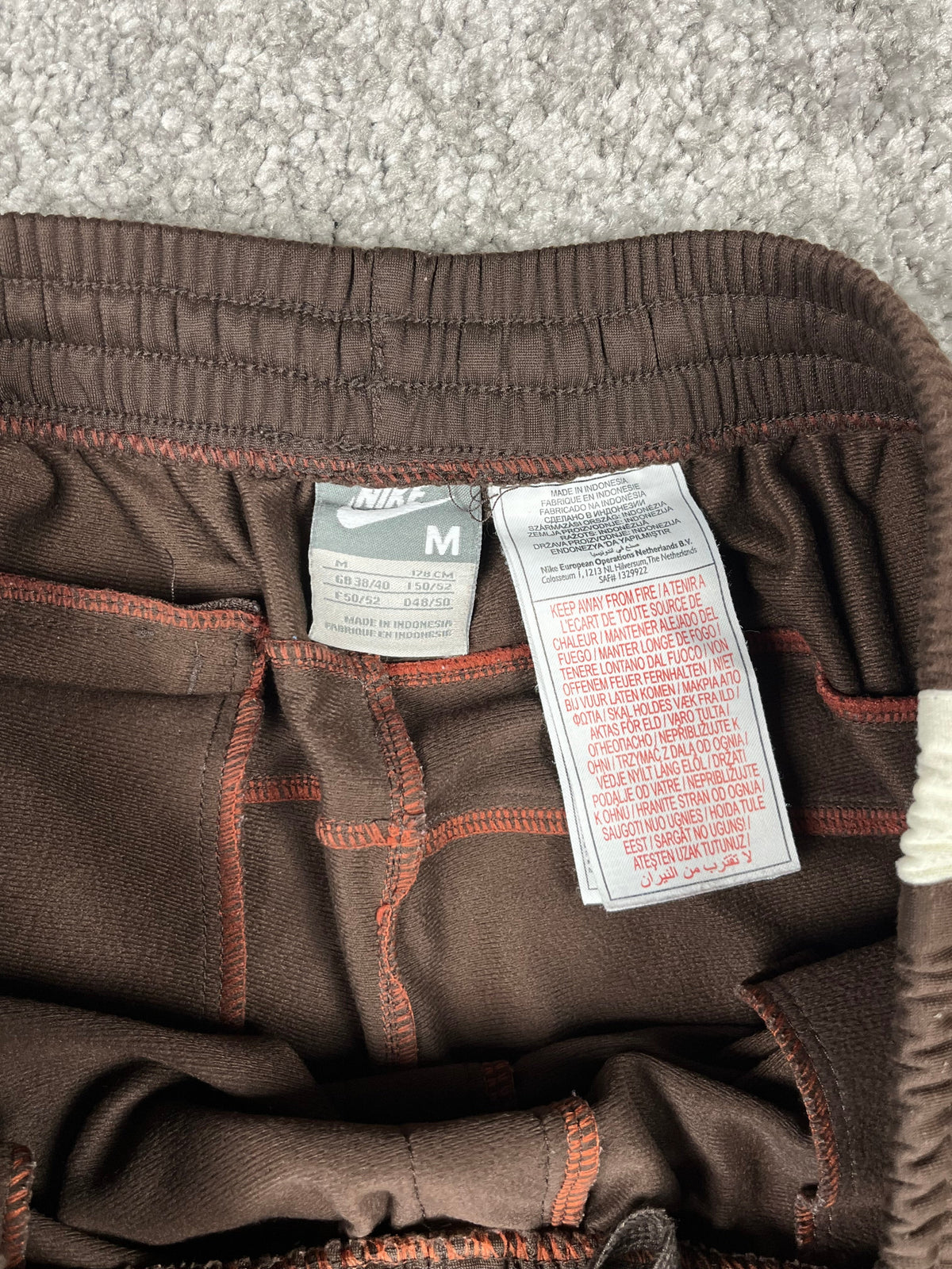 Survêtement Nike vintage années 2000 « Marron/Beige » (M)