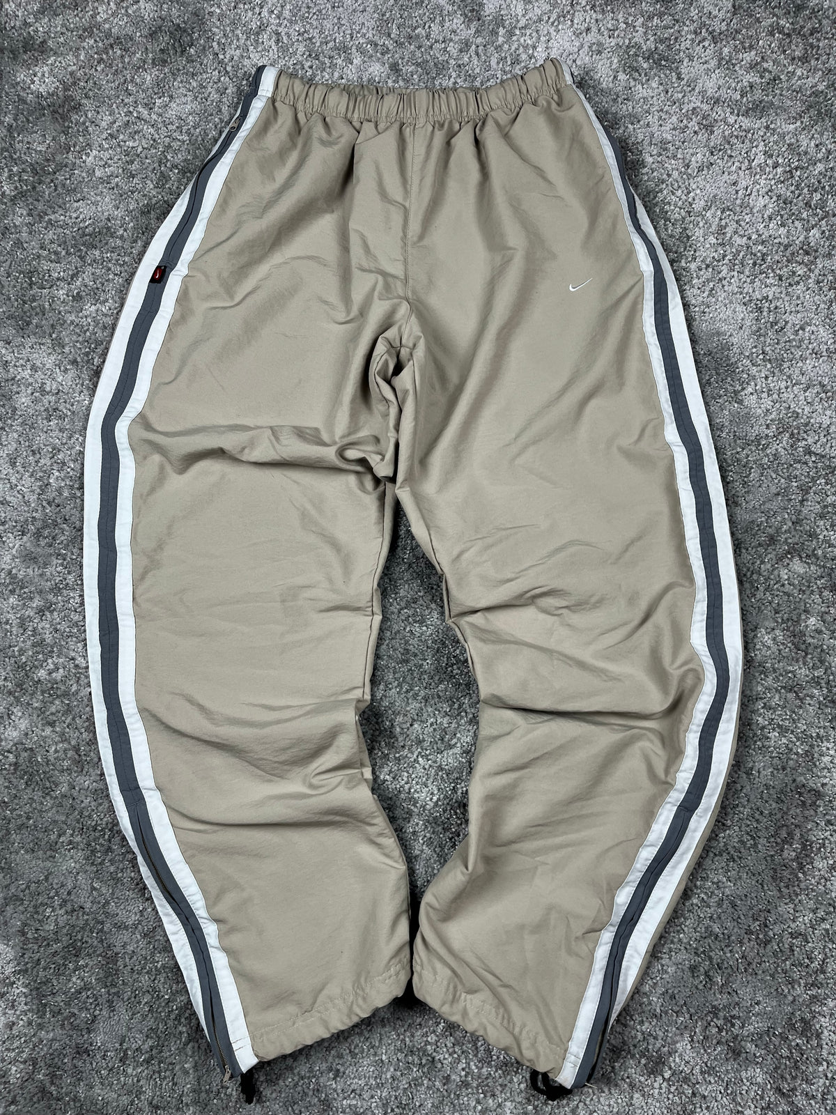 Pantalon de survêtement Nike vintage années 2000 "Beige/Blanc" (L)