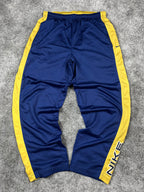 Pantalon de survêtement Nike vintage années 2000 "Bleu marine/Jaune" (L)
