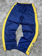 Pantalon de survêtement Nike vintage années 2000 "Bleu marine/Jaune" (L)