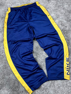 Pantalon de survêtement Nike vintage années 2000 "Bleu marine/Jaune" (L)