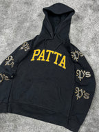 Sweat à capuche Patta vintage des années 2000 "Noir/Orange" (M)