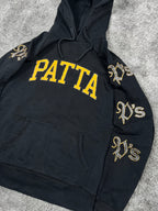Sweat à capuche Patta vintage des années 2000 "Noir/Orange" (M)