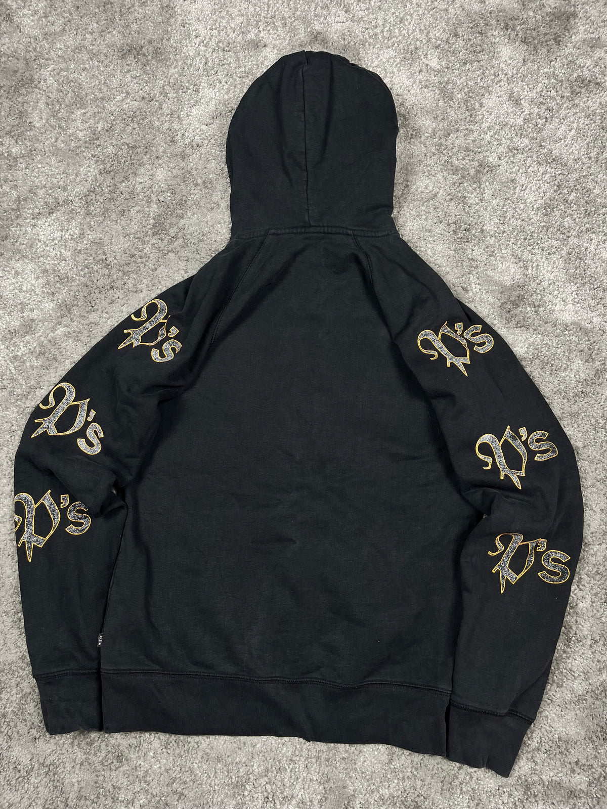 Sweat à capuche Patta vintage des années 2000 "Noir/Orange" (M)