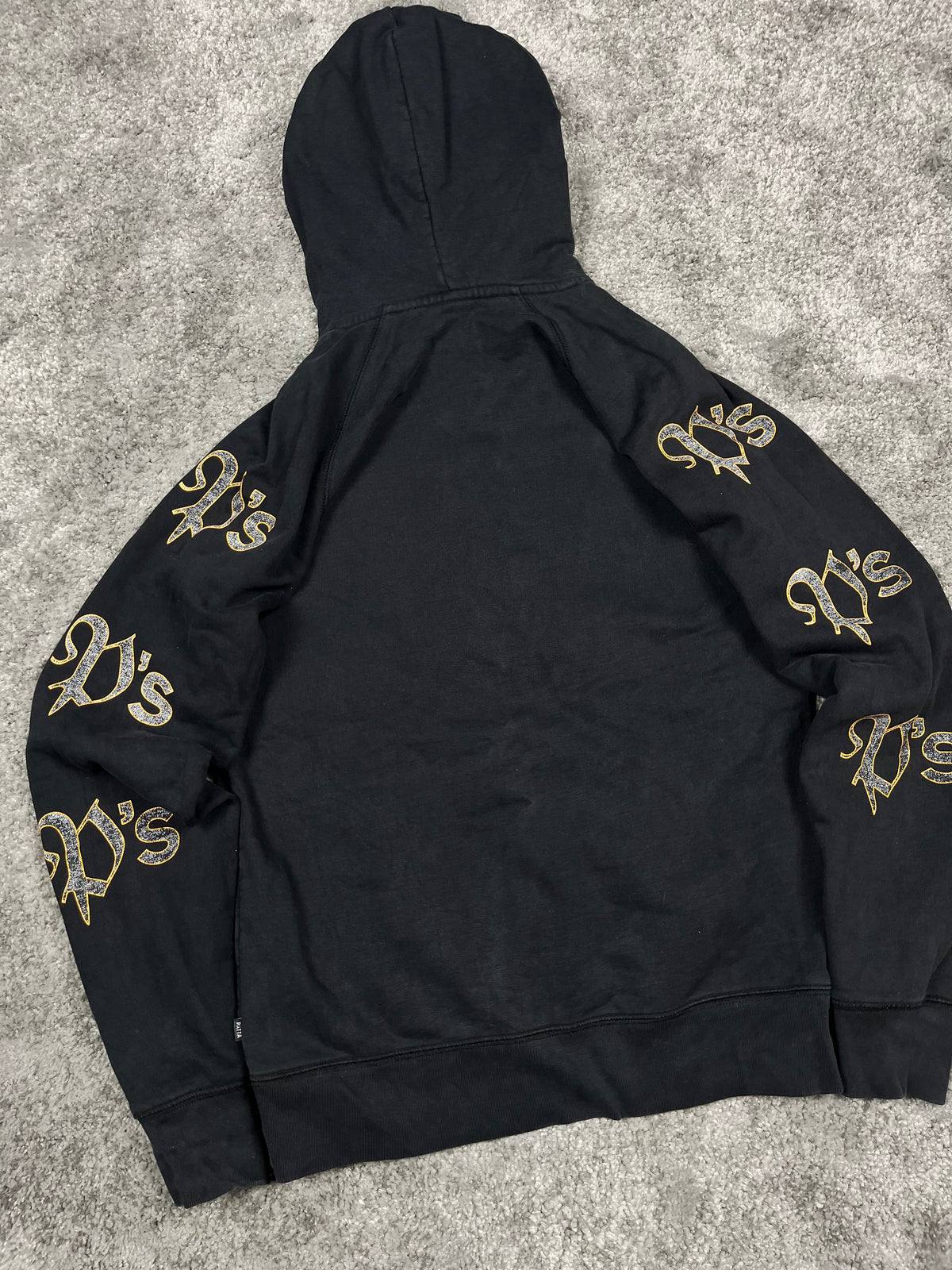 Sweat à capuche Patta vintage des années 2000 "Noir/Orange" (M)
