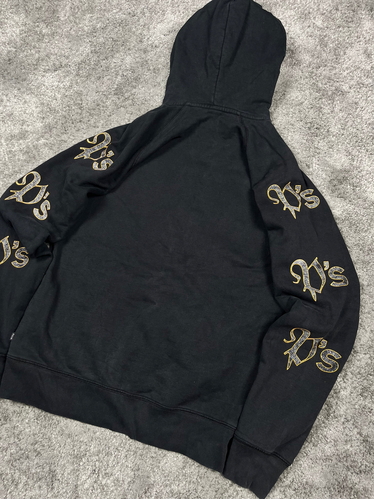 Sweat à capuche Patta vintage des années 2000 "Noir/Orange" (M)