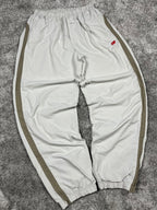Pantalon de survêtement Nike vintage années 2000 "Blanc/Kaki" (XL)
