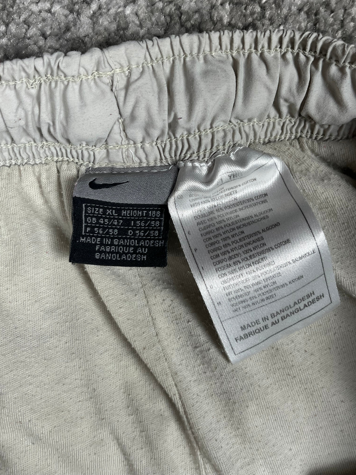 Pantalon de survêtement Nike vintage années 2000 "Blanc/Kaki" (XL)