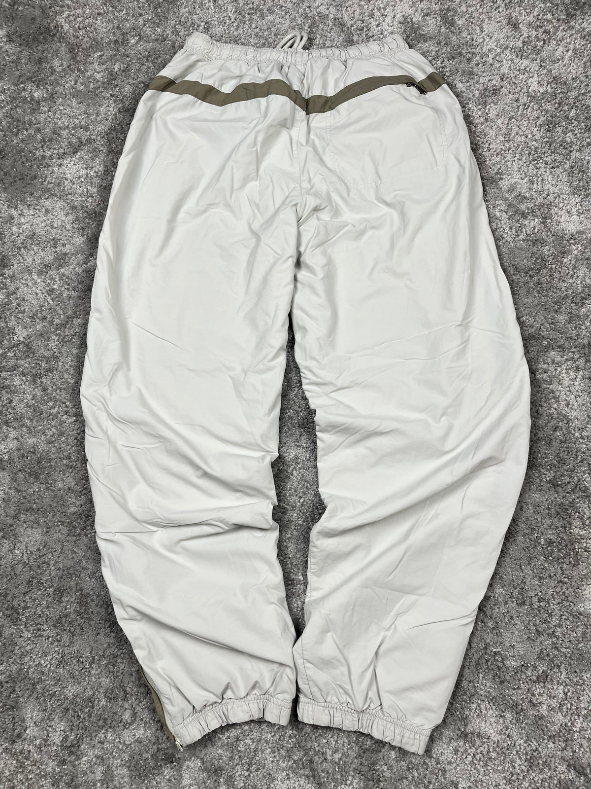Pantalon de survêtement Nike vintage années 2000 "Blanc/Kaki" (XL)