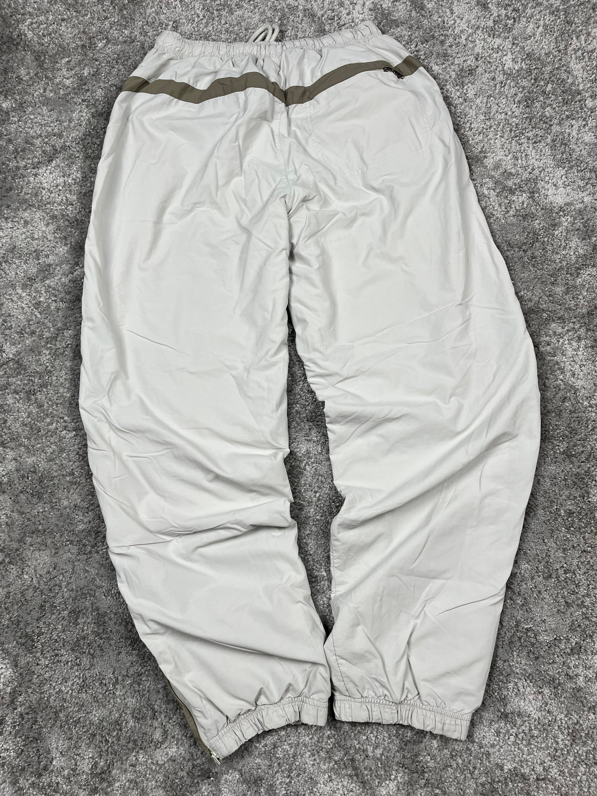 Pantalon de survêtement Nike vintage années 2000 "Blanc/Kaki" (XL)