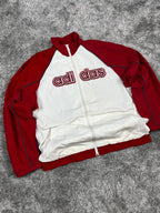 Adidas TrackJacket Vintage 2000s "White/Red" (M)