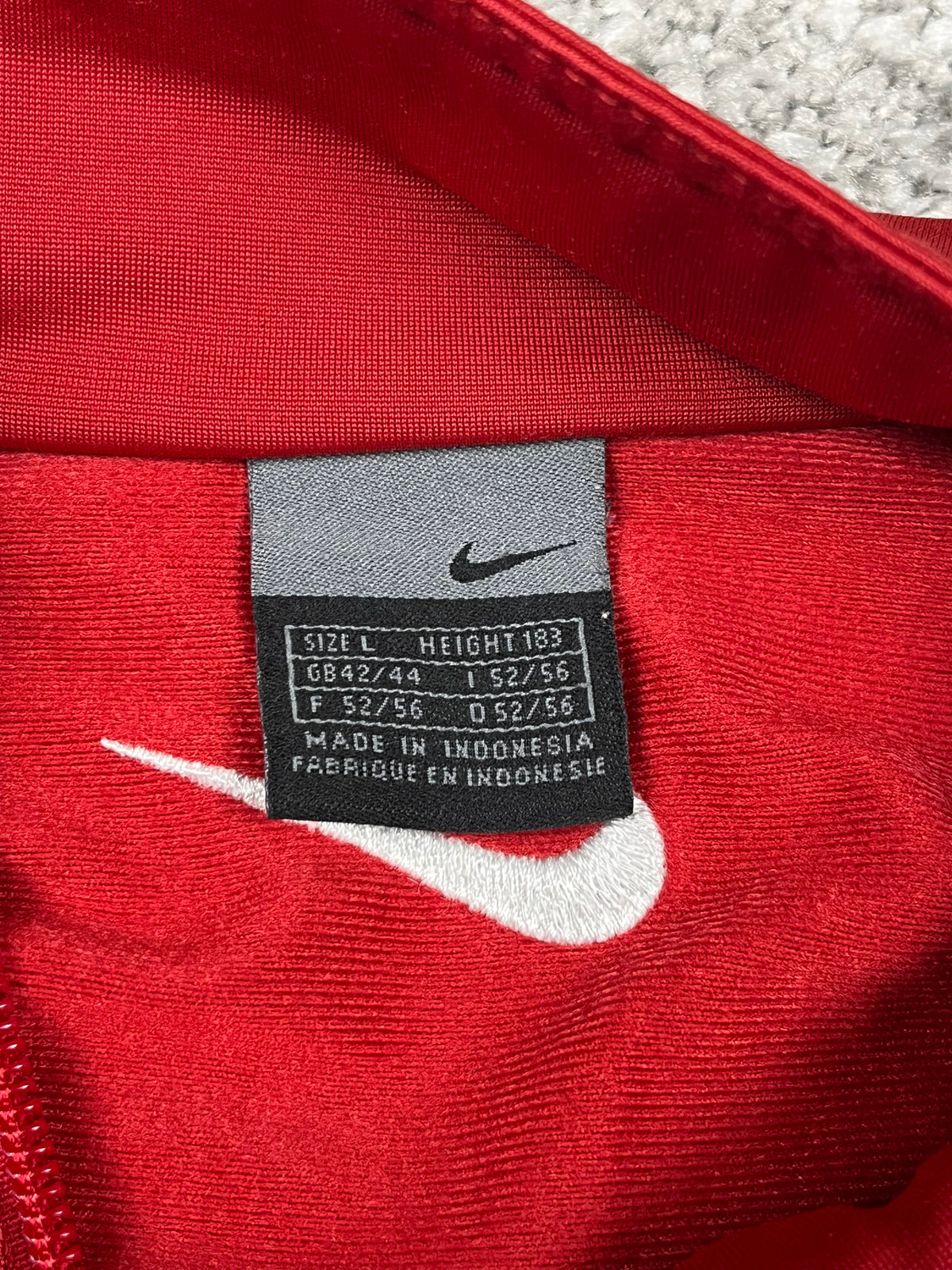 Nike TrackJacket Vintage 2000s "Red/White" (L)