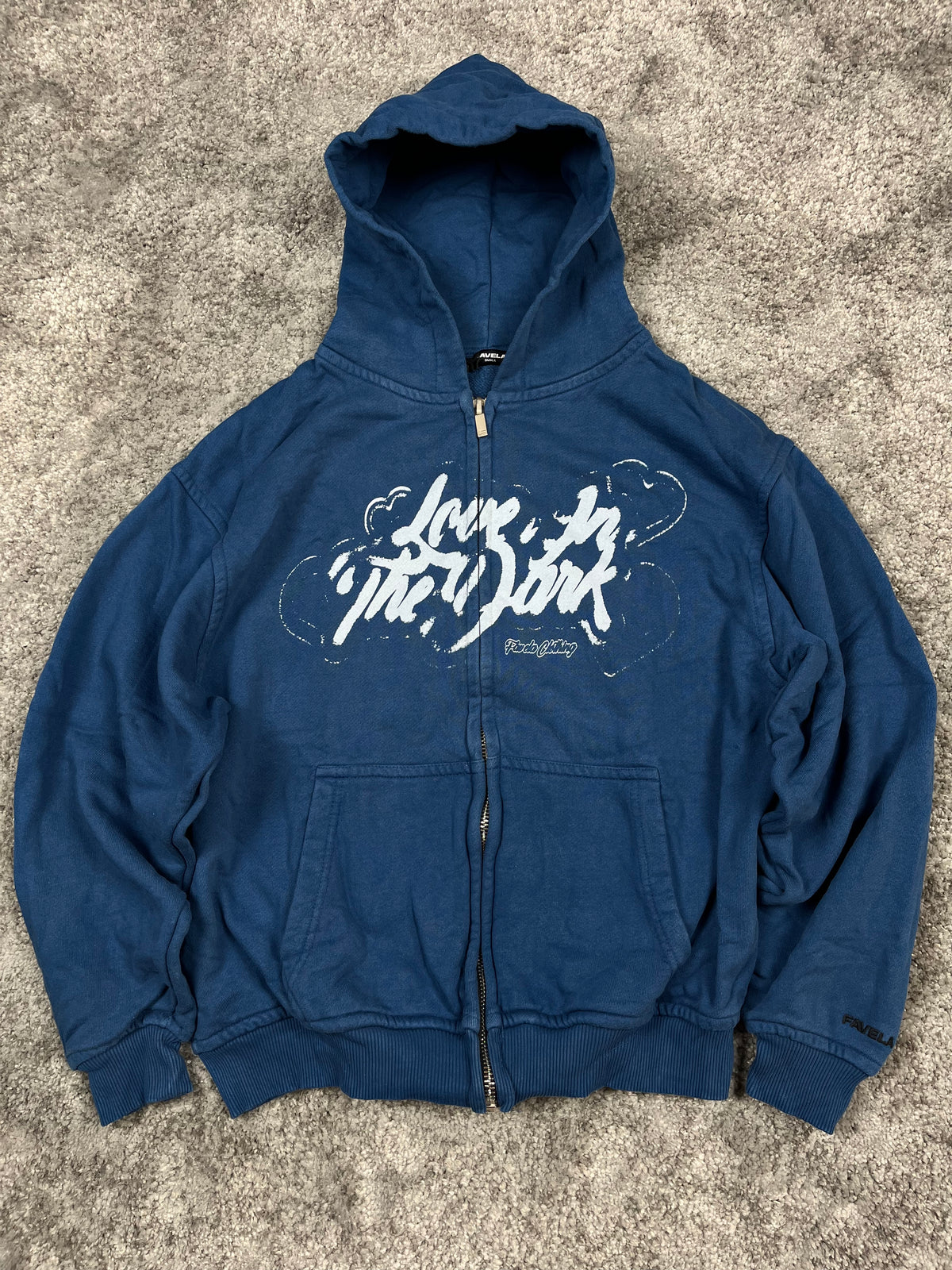 Favela Clothing Hoodie Vintage 2000s "Blue/White" (S)