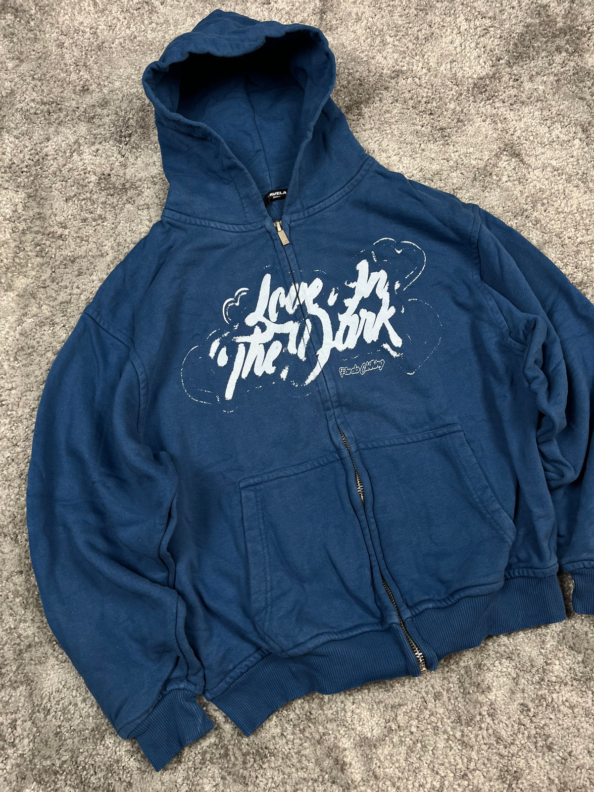 Favela Clothing Hoodie Vintage 2000s "Blue/White" (S)
