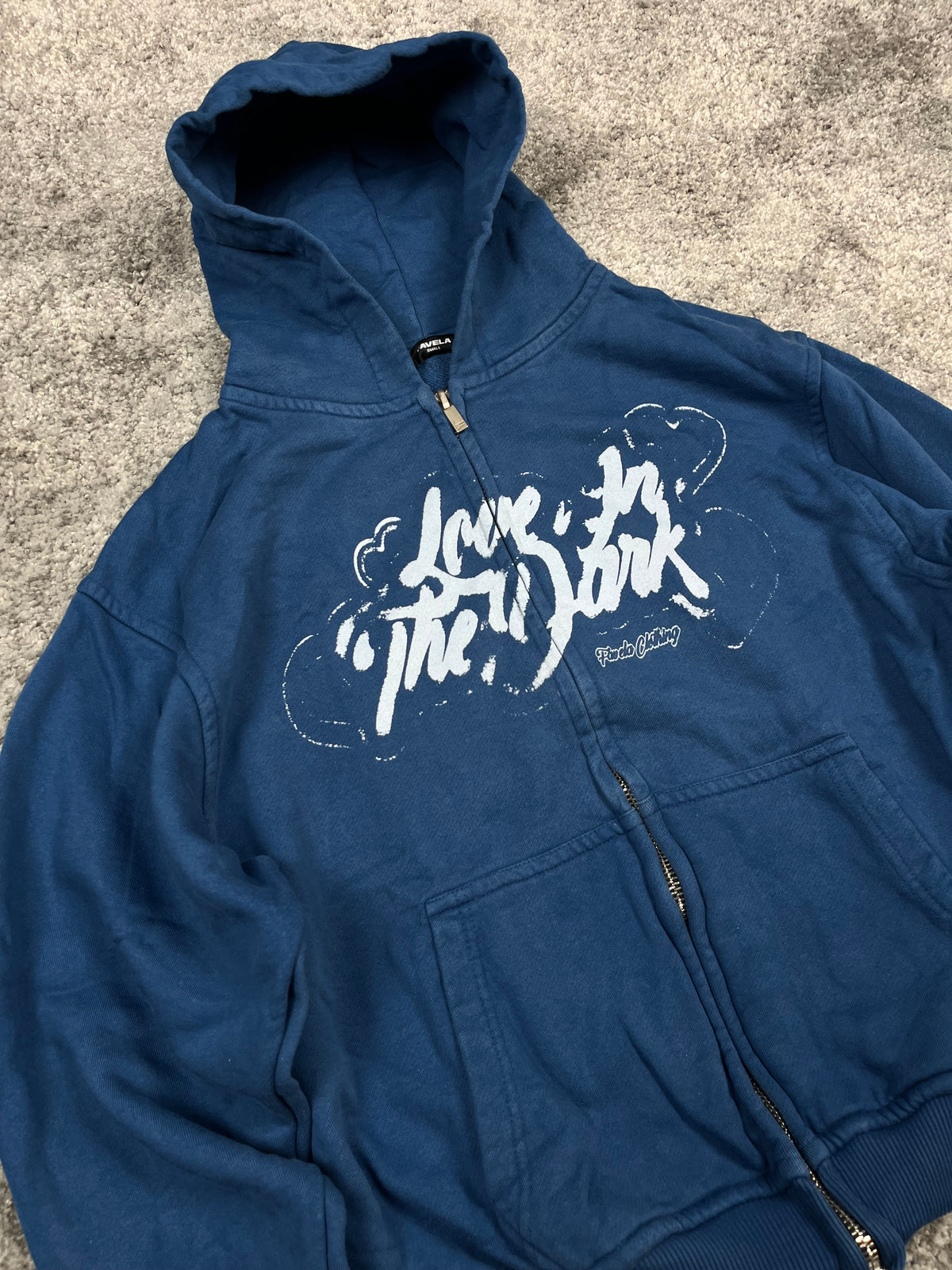 Favela Clothing Hoodie Vintage 2000s "Blue/White" (S)